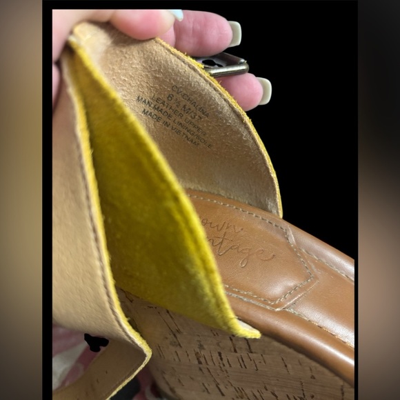 Yellow Wedge Sandals - Picture 4 of 9